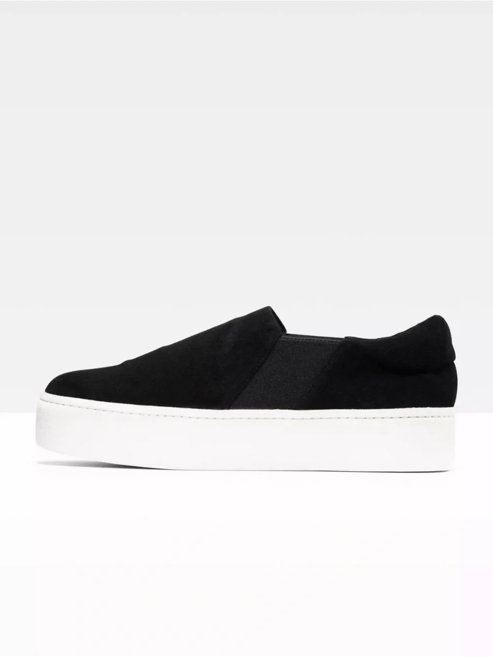 Vince Suede Warren Platform Sneakers – Black | Size 8.5